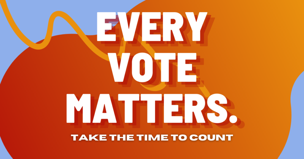 your vote counts banner