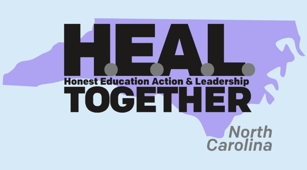 a picture of the HEAL (Honest Education Action & Leadership) Together logo, which represents a working coalition to protect public school students and the schools they attend.