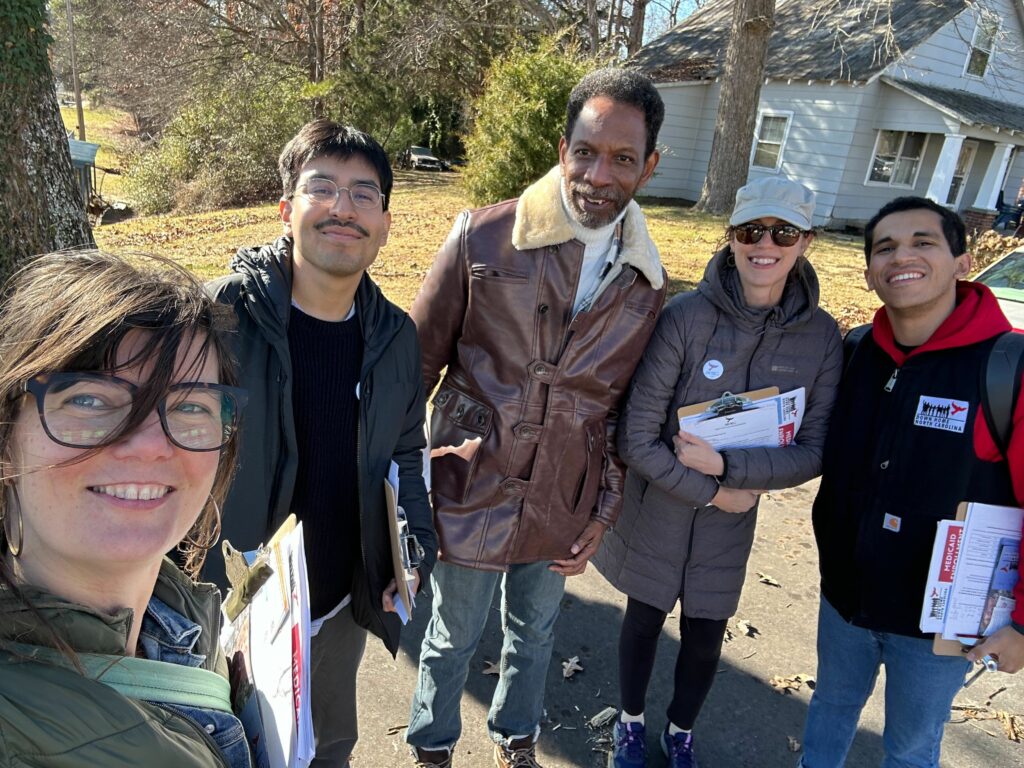 A team of enthusiastic volunteers from Vance County ready to hit the pavements and go door-to-door to speak with their fellow community members about important topics such as local elections, policies and other pressing issues.
